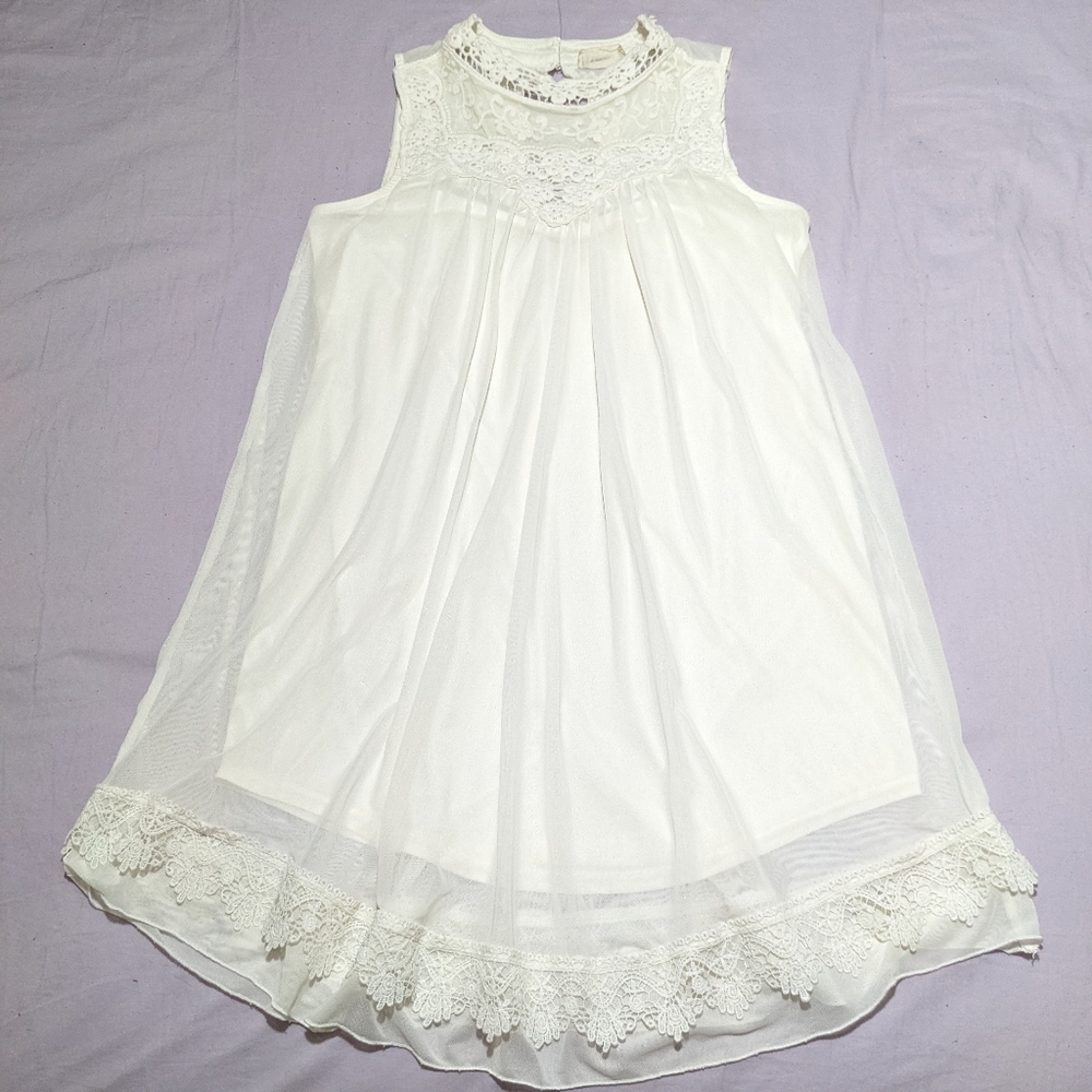 Altar'd State Sleeveless Highneck Lace Mini